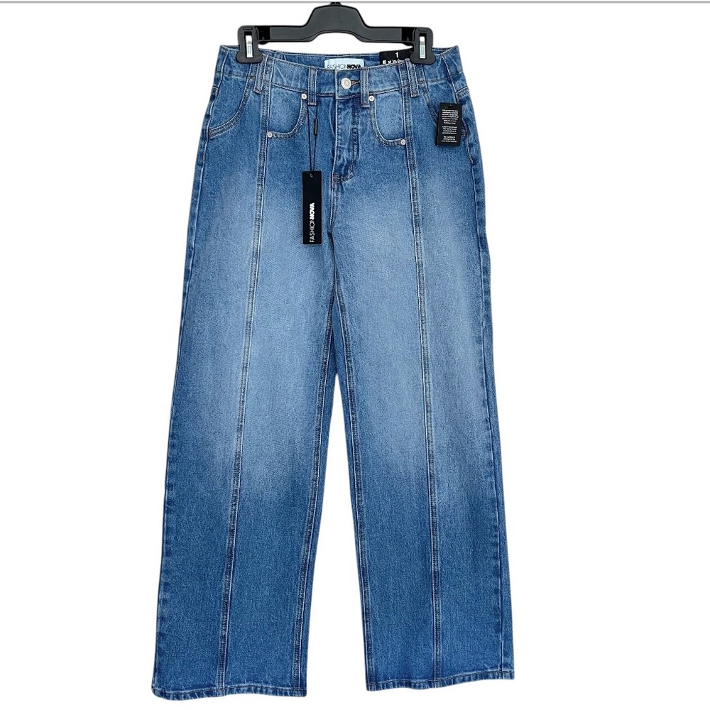 NWT Fashion Nova Full Focus Wide Leg Jean